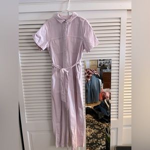 Barbies this is your jumpsuit! Pink denim jumpsuit!